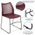Flash Furniture RUT-498A-BY-GG Hercules Burgundy Stack Chair with Air-Vent Back and Black Powder Coated Sled Base addl-4