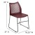 Flash Furniture RUT-498A-BY-GG Hercules Burgundy Stack Chair with Air-Vent Back and Black Powder Coated Sled Base addl-5