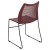 Flash Furniture RUT-498A-BY-GG Hercules Burgundy Stack Chair with Air-Vent Back and Black Powder Coated Sled Base addl-6