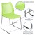 Flash Furniture RUT-498A-GN-GG Hercules Green Stack Chair with Air-Vent Back and Gray Powder Coated Sled Base addl-4