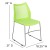 Flash Furniture RUT-498A-GN-GG Hercules Green Stack Chair with Air-Vent Back and Gray Powder Coated Sled Base addl-5