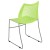 Flash Furniture RUT-498A-GN-GG Hercules Green Stack Chair with Air-Vent Back and Gray Powder Coated Sled Base addl-6
