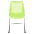 Flash Furniture RUT-498A-GN-GG Hercules Green Stack Chair with Air-Vent Back and Gray Powder Coated Sled Base addl-9
