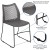 Flash Furniture RUT-498A-GY-GG Hercules Gray Stack Chair with Air-Vent Back and Black Powder Coated Sled Base addl-4