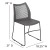 Flash Furniture RUT-498A-GY-GG Hercules Gray Stack Chair with Air-Vent Back and Black Powder Coated Sled Base addl-5