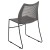 Flash Furniture RUT-498A-GY-GG Hercules Gray Stack Chair with Air-Vent Back and Black Powder Coated Sled Base addl-6