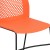 Flash Furniture RUT-498A-ORANGE-GG Hercules Orange Stack Chair with Air-Vent Back and Black Powder Coated Sled Base addl-10