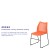 Flash Furniture RUT-498A-ORANGE-GG Hercules Orange Stack Chair with Air-Vent Back and Black Powder Coated Sled Base addl-3