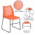 Flash Furniture RUT-498A-ORANGE-GG Hercules Orange Stack Chair with Air-Vent Back and Black Powder Coated Sled Base addl-4