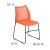 Flash Furniture RUT-498A-ORANGE-GG Hercules Orange Stack Chair with Air-Vent Back and Black Powder Coated Sled Base addl-5