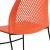 Flash Furniture RUT-498A-ORANGE-GG Hercules Orange Stack Chair with Air-Vent Back and Black Powder Coated Sled Base addl-7