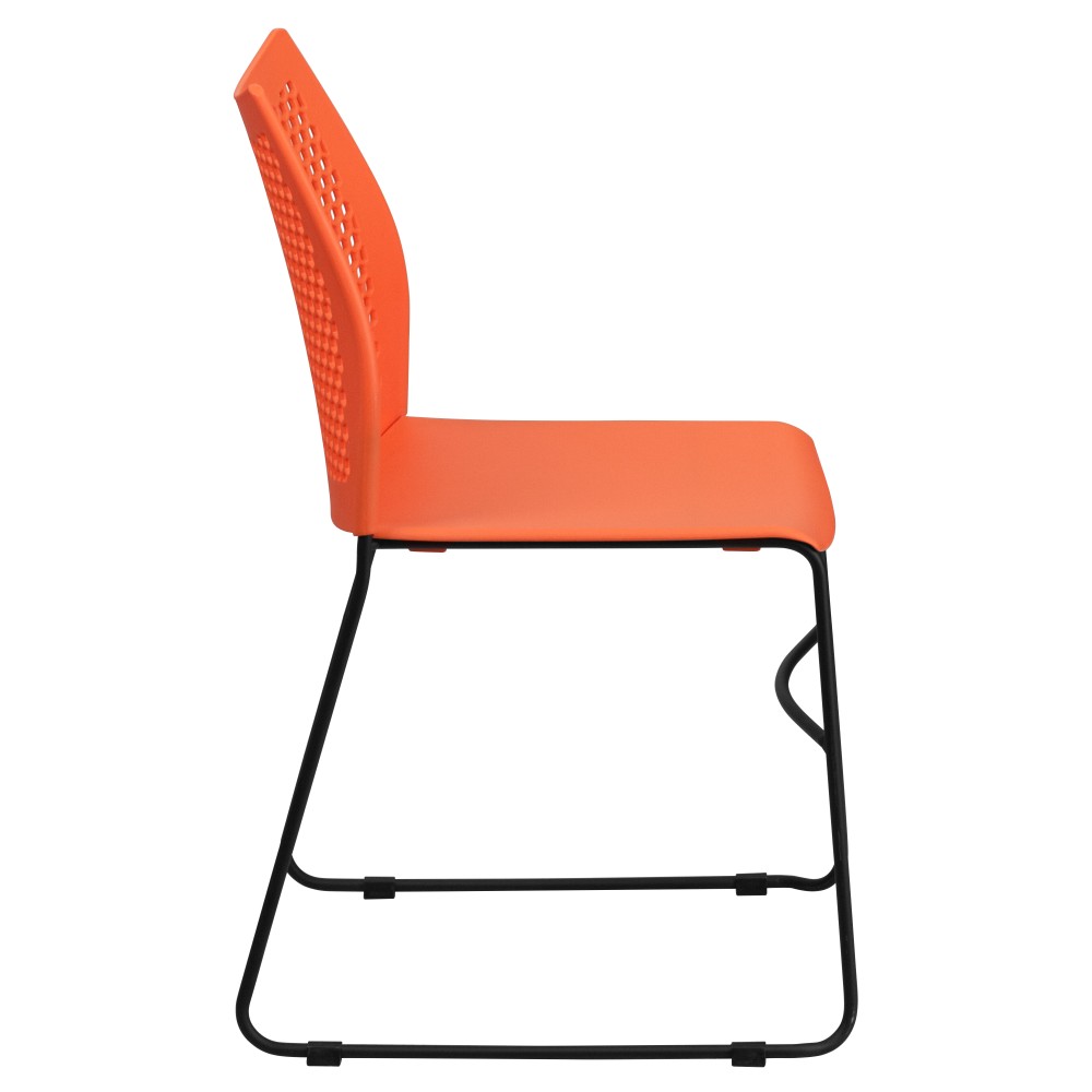 Flash Furniture RUT-498A-ORANGE-GG Hercules Orange Stack Chair with Air ...