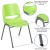 Flash Furniture RUT-EO1-GN-GG Hercules Green Ergonomic Shell Stack Chair with Gray Frame addl-4