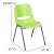 Flash Furniture RUT-EO1-GN-GG Hercules Green Ergonomic Shell Stack Chair with Gray Frame addl-5