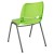 Flash Furniture RUT-EO1-GN-GG Hercules Green Ergonomic Shell Stack Chair with Gray Frame addl-6