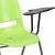 Flash Furniture RUT-EO1-GN-LTAB-GG Hercules Green Ergonomic Shell Chair with Left Handed Flip-Up Tablet Arm addl-6