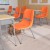 Flash Furniture RUT-EO1-OR-GG Hercules Orange Ergonomic Shell Stack Chair with Gray Frame addl-1