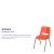 Flash Furniture RUT-EO1-OR-GG Hercules Orange Ergonomic Shell Stack Chair with Gray Frame addl-3