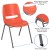 Flash Furniture RUT-EO1-OR-GG Hercules Orange Ergonomic Shell Stack Chair with Gray Frame addl-4