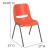 Flash Furniture RUT-EO1-OR-GG Hercules Orange Ergonomic Shell Stack Chair with Gray Frame addl-5