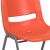 Flash Furniture RUT-EO1-OR-GG Hercules Orange Ergonomic Shell Stack Chair with Gray Frame addl-7