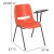 Flash Furniture RUT-EO1-OR-LTAB-GG Hercules Orange Ergonomic Shell Chair with Left Handed Flip-Up Tablet Arm addl-4