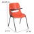 Flash Furniture RUT-EO1-OR-RTAB-GG Hercules Orange Ergonomic Shell Chair with Right Handed Flip-Up Tablet Arm addl-4