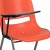 Flash Furniture RUT-EO1-OR-RTAB-GG Hercules Orange Ergonomic Shell Chair with Right Handed Flip-Up Tablet Arm addl-6