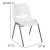 Flash Furniture RUT-EO1-WH-GG Hercules White Ergonomic Shell Stack Chair with Gray Frame addl-5