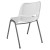 Flash Furniture RUT-EO1-WH-GG Hercules White Ergonomic Shell Stack Chair with Gray Frame addl-6