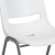 Flash Furniture RUT-EO1-WH-GG Hercules White Ergonomic Shell Stack Chair with Gray Frame addl-7