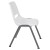 Flash Furniture RUT-EO1-WH-GG Hercules White Ergonomic Shell Stack Chair with Gray Frame addl-8