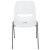 Flash Furniture RUT-EO1-WH-GG Hercules White Ergonomic Shell Stack Chair with Gray Frame addl-9