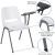 Flash Furniture RUT-EO1-WH-LTAB-GG Hercules White Ergonomic Shell Chair with Left Handed Flip-Up Tablet Arm addl-3