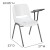 Flash Furniture RUT-EO1-WH-LTAB-GG Hercules White Ergonomic Shell Chair with Left Handed Flip-Up Tablet Arm addl-4