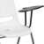 Flash Furniture RUT-EO1-WH-LTAB-GG Hercules White Ergonomic Shell Chair with Left Handed Flip-Up Tablet Arm addl-6