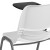 Flash Furniture RUT-EO1-WH-RTAB-GG Hercules White Ergonomic Shell Chair with Right Handed Flip-Up Tablet Arm addl-11