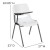 Flash Furniture RUT-EO1-WH-RTAB-GG Hercules White Ergonomic Shell Chair with Right Handed Flip-Up Tablet Arm addl-4