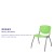 Flash Furniture RUT-F01A-GN-GG Hercules Green Plastic Stack Chair with Titanium Gray Powder Coated Frame addl-3