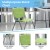 Flash Furniture RUT-F01A-GN-GG Hercules Green Plastic Stack Chair with Titanium Gray Powder Coated Frame addl-4