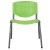 Flash Furniture RUT-F01A-GN-GG Hercules Green Plastic Stack Chair with Titanium Gray Powder Coated Frame addl-9