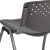 Flash Furniture RUT-F01A-GY-GG Hercules Gray Plastic Stack Chair with Titanium Gray Powder Coated Frame addl-12