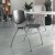 Flash Furniture RUT-F01A-GY-GG Hercules Gray Plastic Stack Chair with Titanium Gray Powder Coated Frame addl-1
