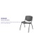 Flash Furniture RUT-F01A-GY-GG Hercules Gray Plastic Stack Chair with Titanium Gray Powder Coated Frame addl-3