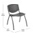 Flash Furniture RUT-F01A-GY-GG Hercules Gray Plastic Stack Chair with Titanium Gray Powder Coated Frame addl-5