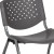 Flash Furniture RUT-F01A-GY-GG Hercules Gray Plastic Stack Chair with Titanium Gray Powder Coated Frame addl-7