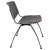 Flash Furniture RUT-F01A-GY-GG Hercules Gray Plastic Stack Chair with Titanium Gray Powder Coated Frame addl-8