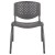 Flash Furniture RUT-F01A-GY-GG Hercules Gray Plastic Stack Chair with Titanium Gray Powder Coated Frame addl-9