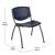 Flash Furniture RUT-F01A-NY-GG Hercules Navy Plastic Stack Chair with Titanium Gray Powder Coated Frame addl-5