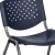 Flash Furniture RUT-F01A-NY-GG Hercules Navy Plastic Stack Chair with Titanium Gray Powder Coated Frame addl-7